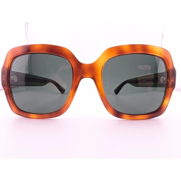 NEW GUCCI SUNGLASSES HAVANA SQUARE WOMEN EYEWEAR GUCCI GG0036SN 003